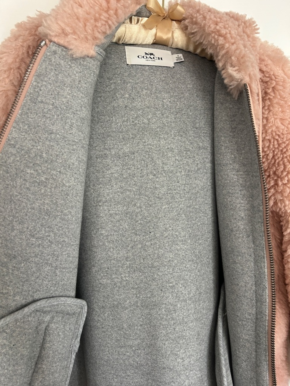 Cozy Sherpa Zip Jacket - Blush Pink - Picture 5 of 6